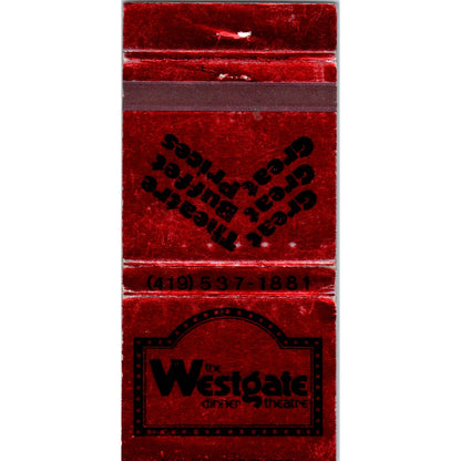 The Westgate Dinner Theatre Advertising Matchbook Cover MM10-3