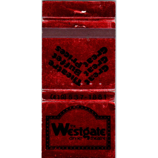 The Westgate Dinner Theatre Advertising Matchbook Cover MM10-3