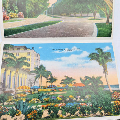 1960s The Palm Beaches Florida Fold Out Postcard Souvenir Book EA1