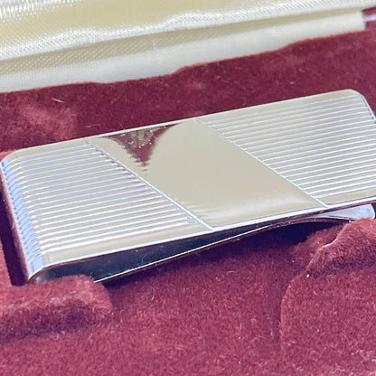 Vintage MCM Chrome Tie Bar Clip The Jewelry People TE7