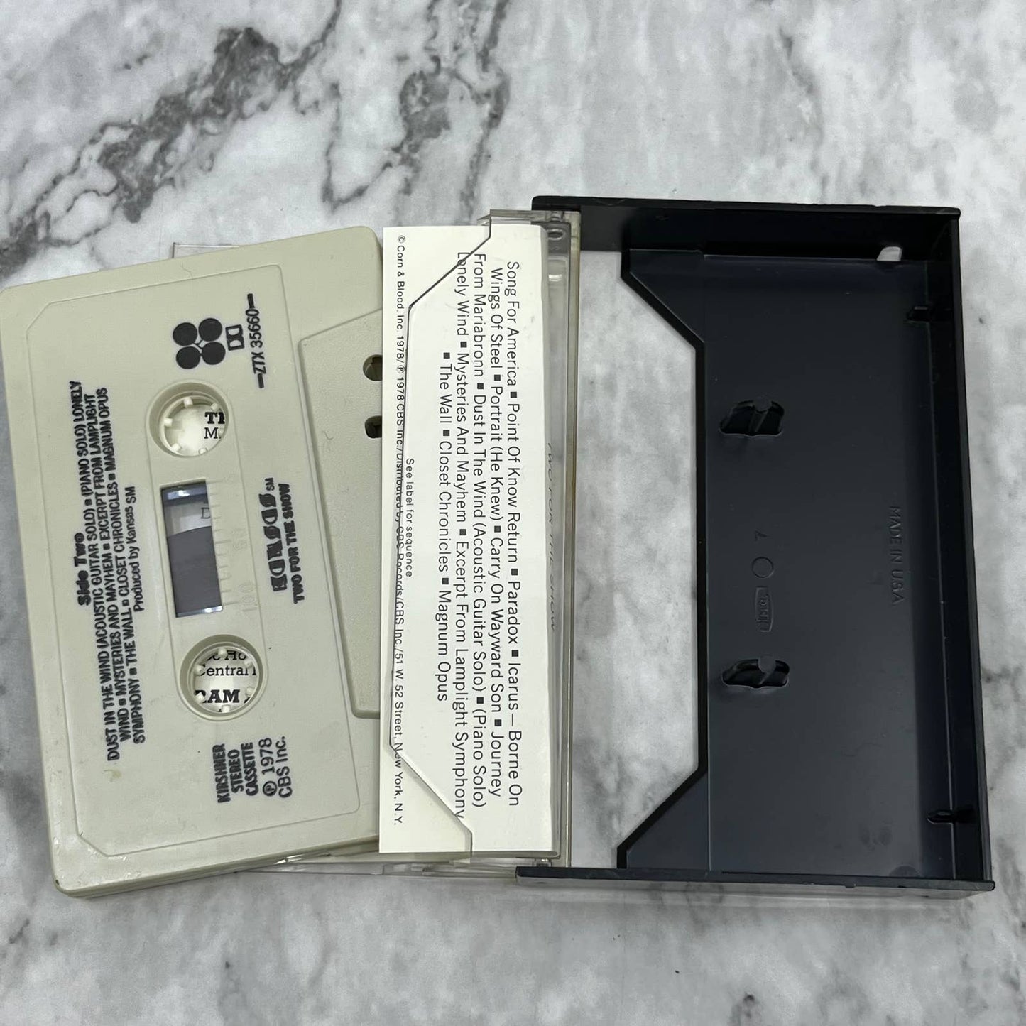 Kansas Two For The Show 1978 Cassette Tape￼ TC7-46