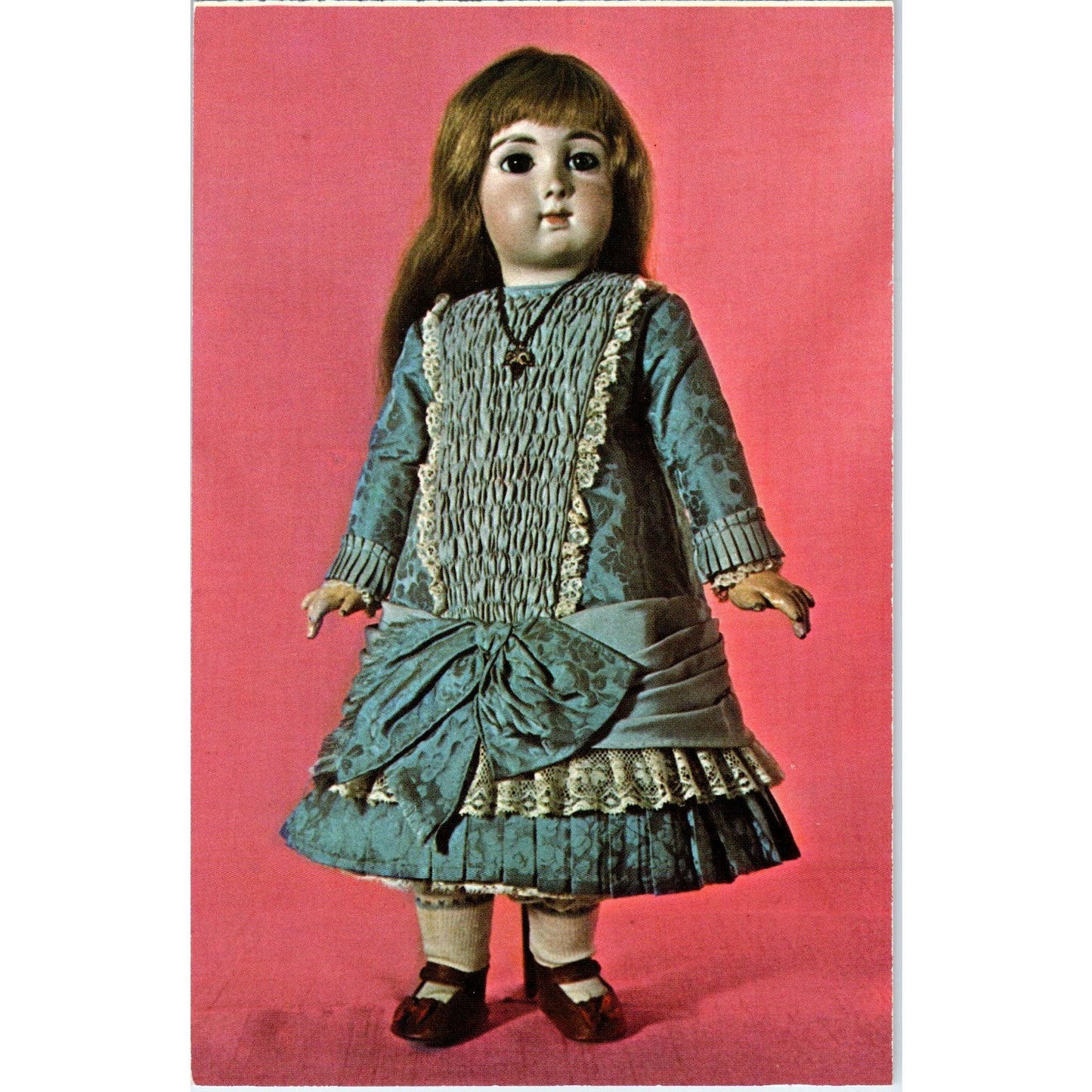 Long-face Jumeau Composition Body Doll Art Studio 1971 Original Postcard PB6