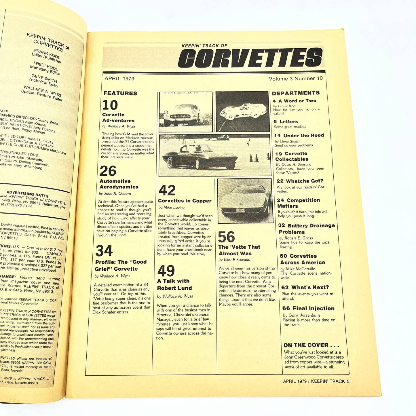 1979 Keepin' Track of Vettes Magazine Corvette Ad-ventures Wallace A. Wyss TG1