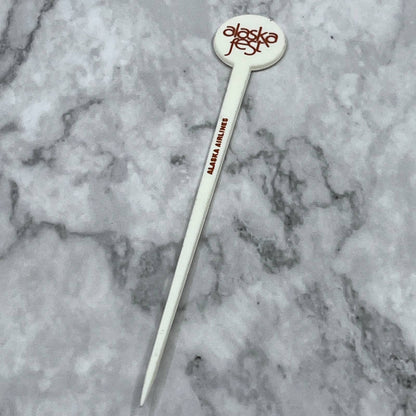 Vintage Alaska Airlines Alaska Fest Garnish Pick Swizzle Stirrer SA2