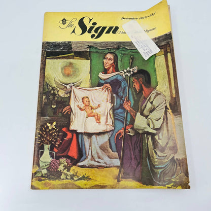 The Sign National Catholic Magazine December 1955 Christmas Santa Claus BA2