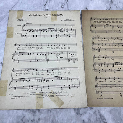 Carolina In The Morning 1922 Sheet Music Gus Kahn Walter Donaldson TH5