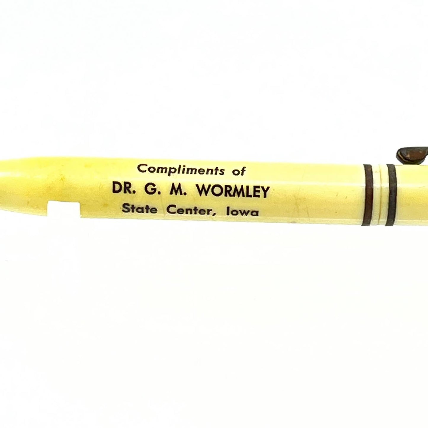 Vintage Mechanical Pencil Dr. G.M. Wormley State Center Iowa SD7