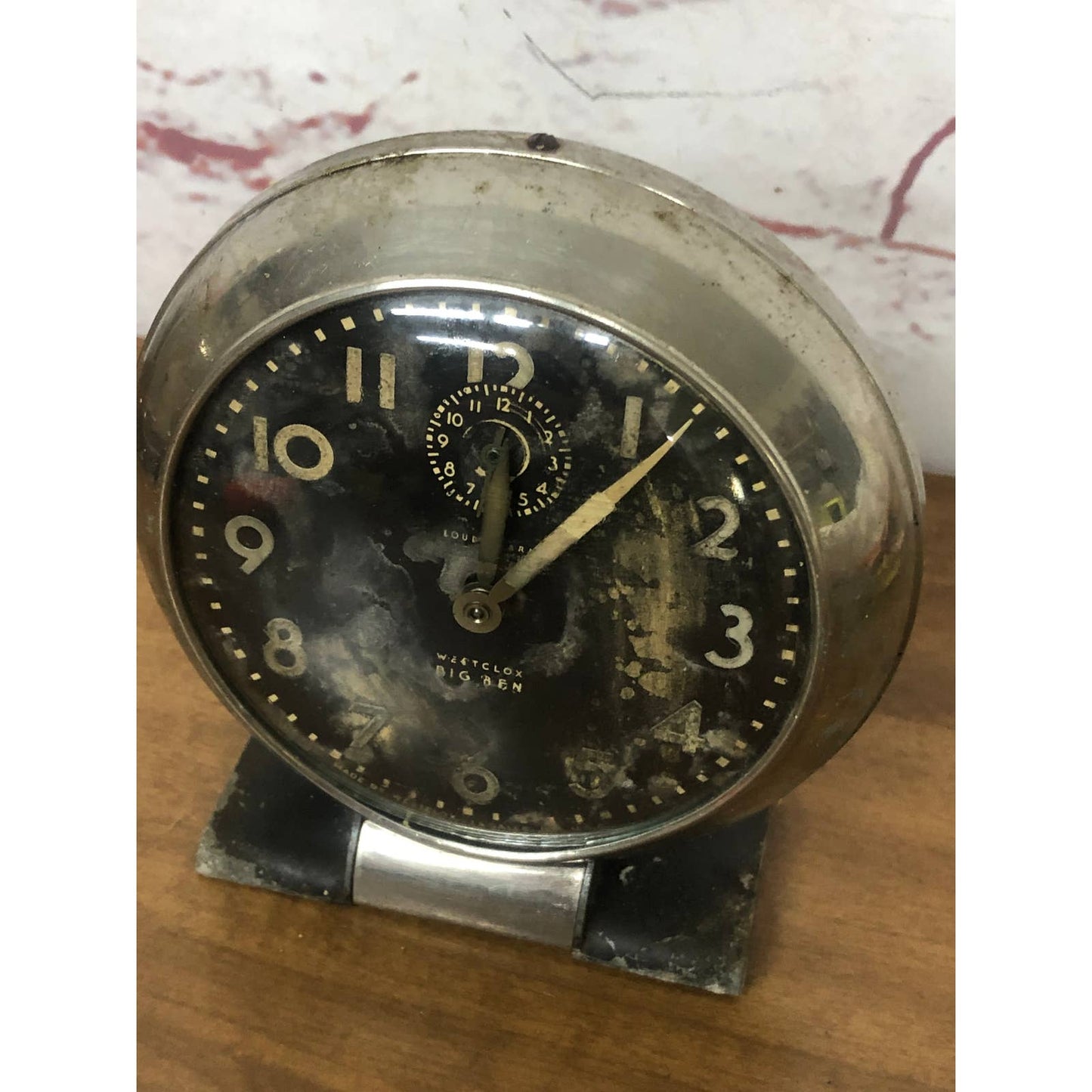 Vintage Chrome Black Westclox USA Big Ben Alarm Clock La Salle IL Untested