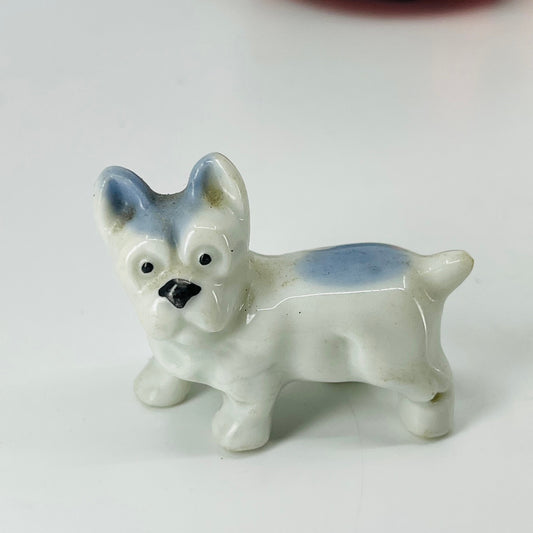 Vintage French Bulldog Dog Hand Painted Porcelain 1.75” SB2