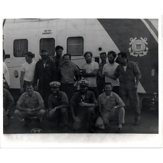 c1970 Original Photograph USCG Coast Guard Staten Island Group Shot 8x10 AD6-5