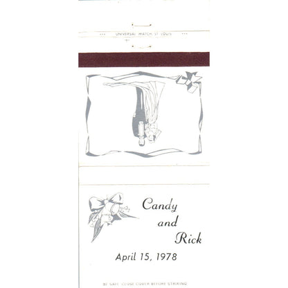 1978 Candy & Rick Wedding Advertising Matchbook Cover MM10-3