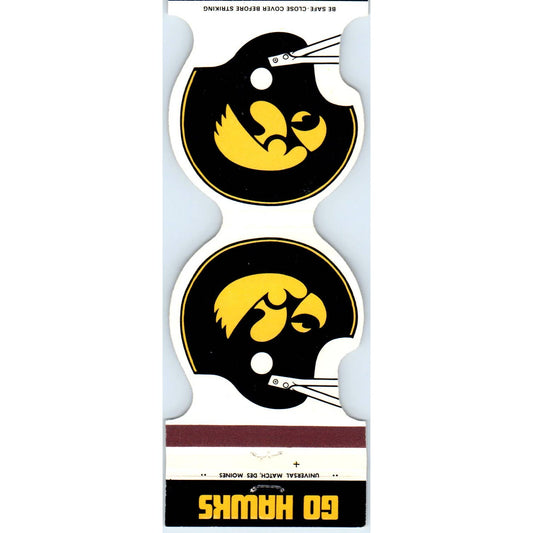 1984 Iowa Hawkeyes Helmet Football Schedule Matchbook Cover SA1-M4