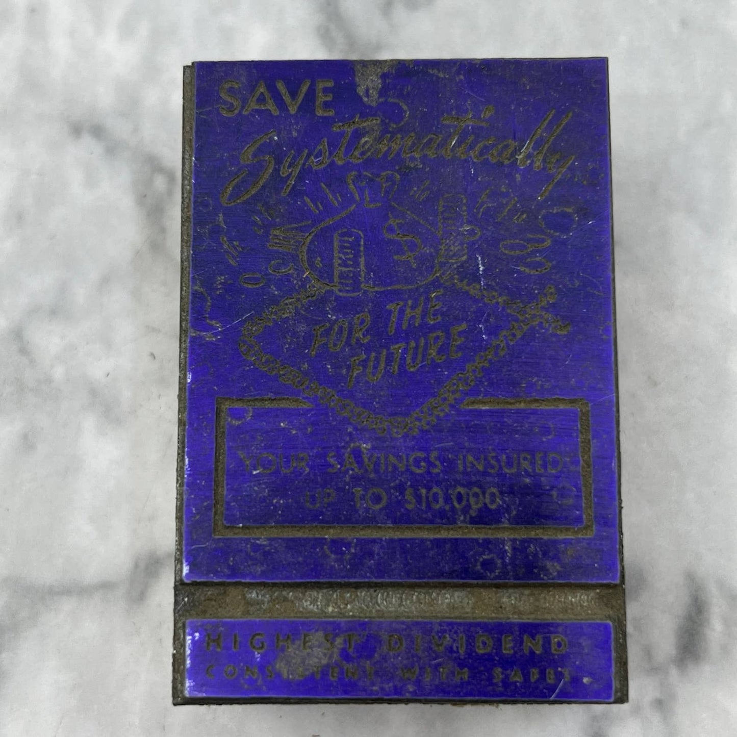 Vintage Printing Printers Block Plate Save Systematically For The Future TJ53