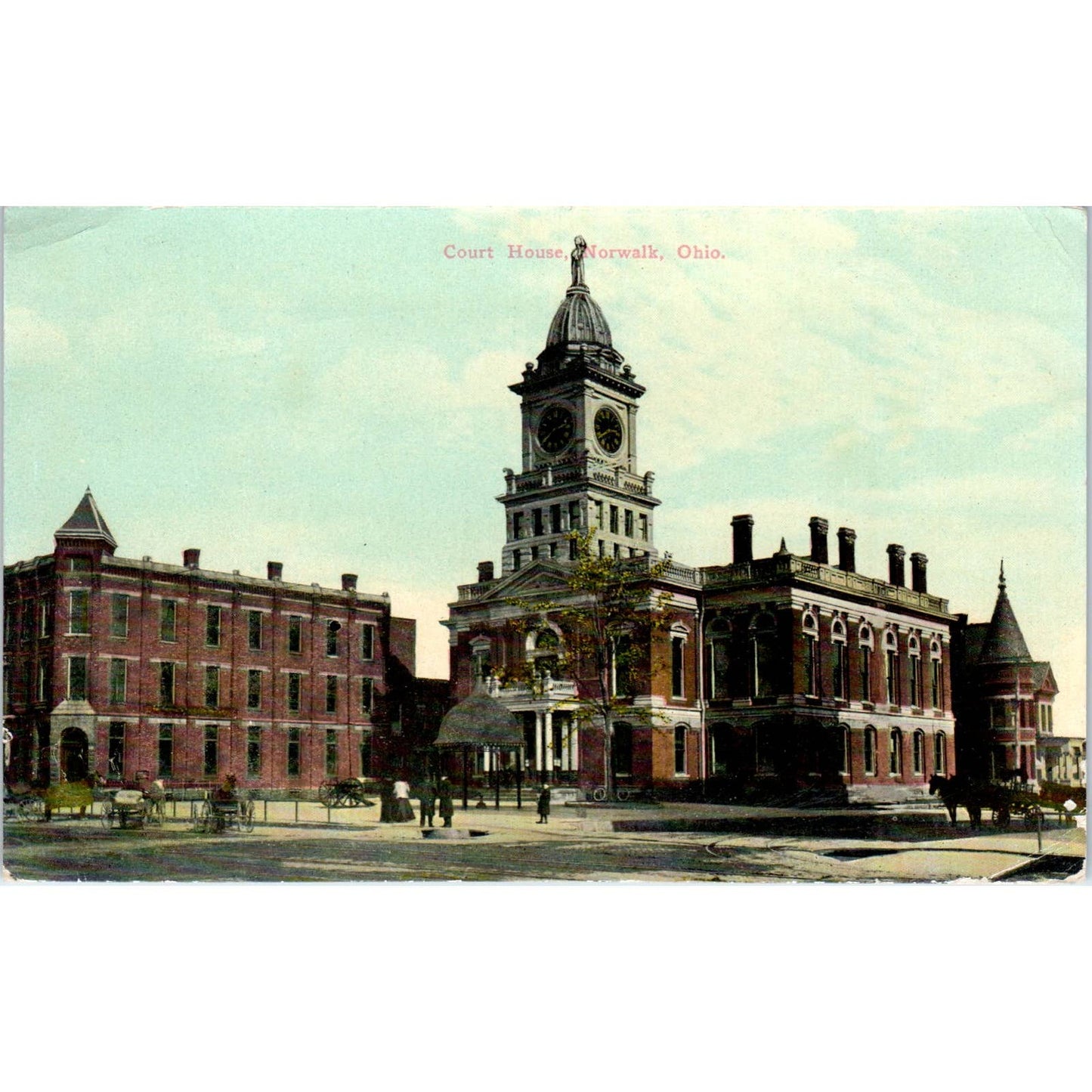 1917 Postcard Courthouse - Norwalk OH TD8-O2