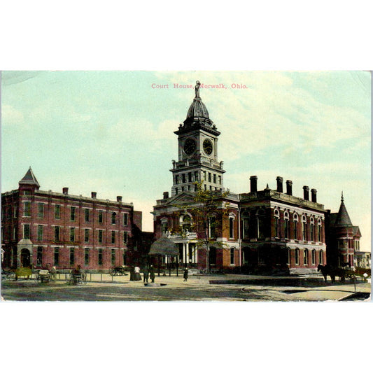 1917 Postcard Courthouse - Norwalk OH TD8-O2