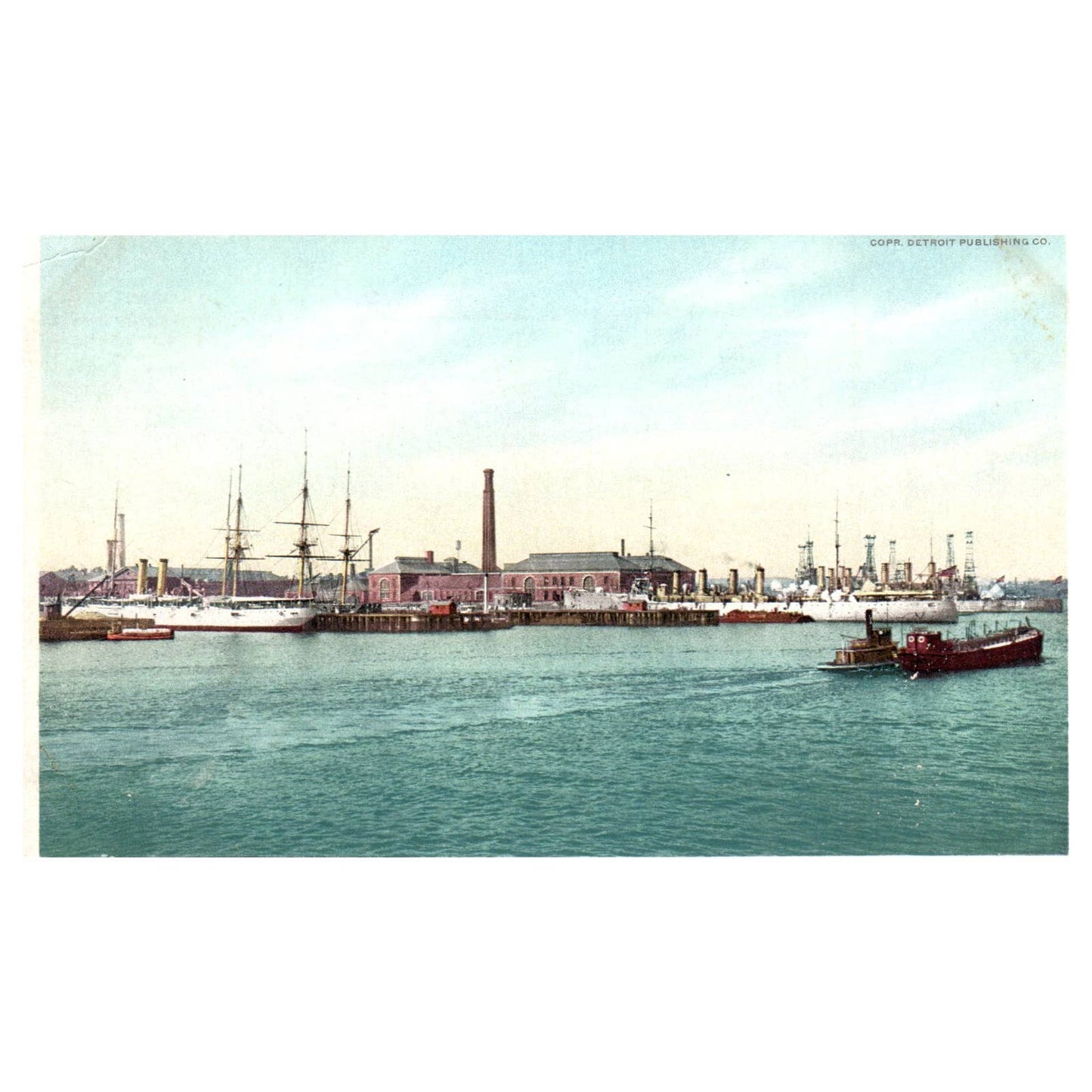 Charleston Navy Yard Boston Mass - Original Postcard TJ8-5