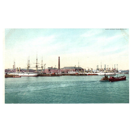 Charleston Navy Yard Boston Mass - Original Postcard TJ8-5