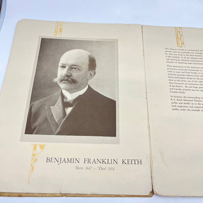 1928 The New B. F. Keith Memorial Theatre Program Joseph P. Kennedy TF9