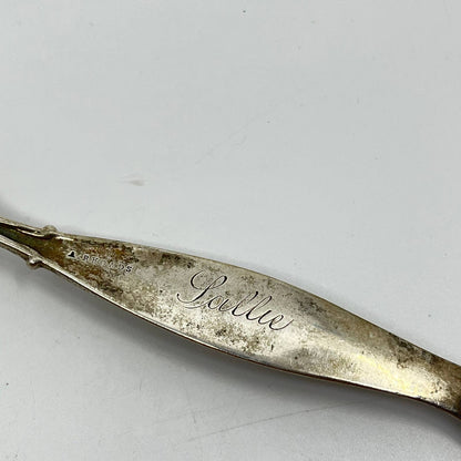 Whiting Hyperion Sterling Silver 6" Spoon RHOADS teaspoon Monogram SALLIE SC4