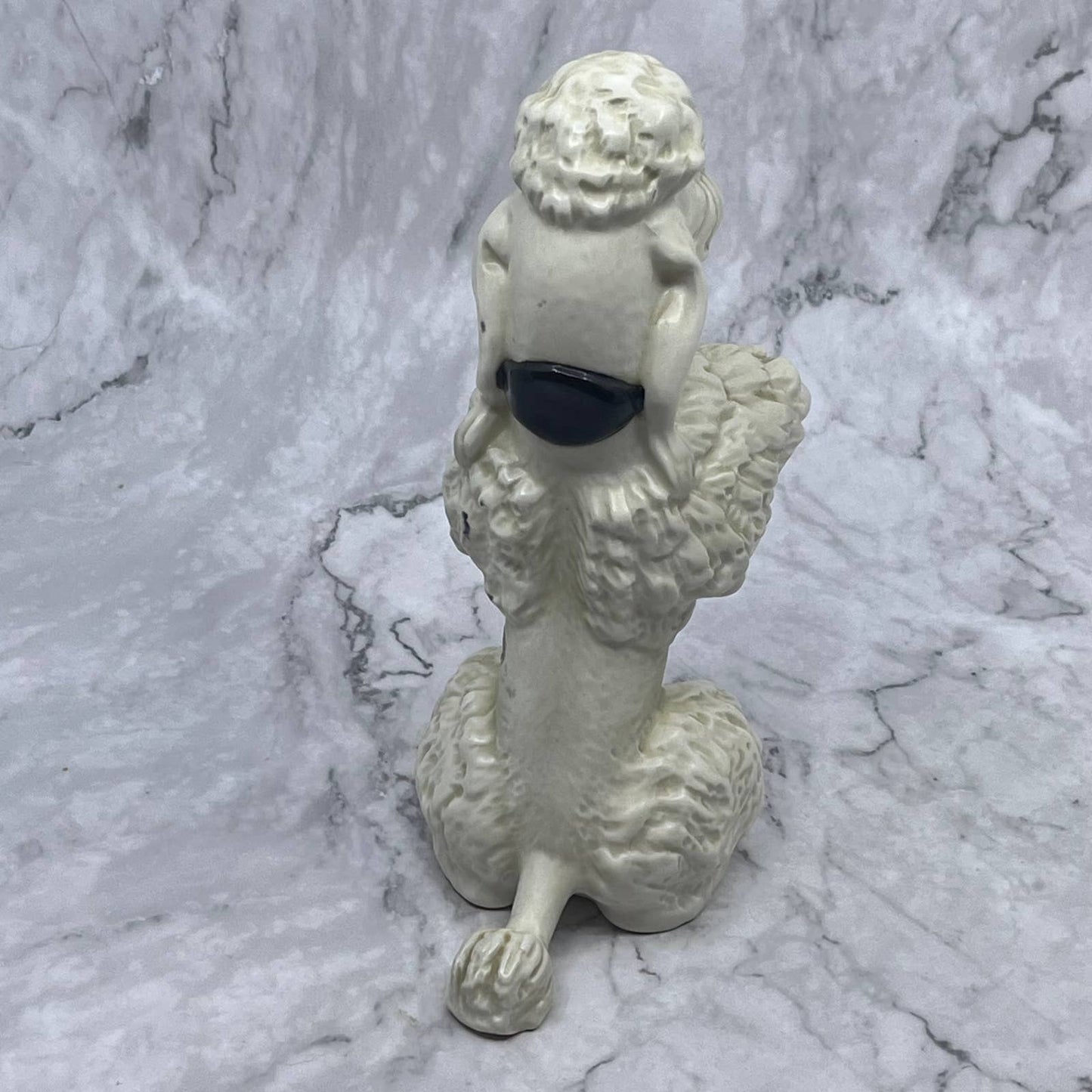 Vintage MCM Kelvin Candi White Poodle Figurine Porcelain 7.5"