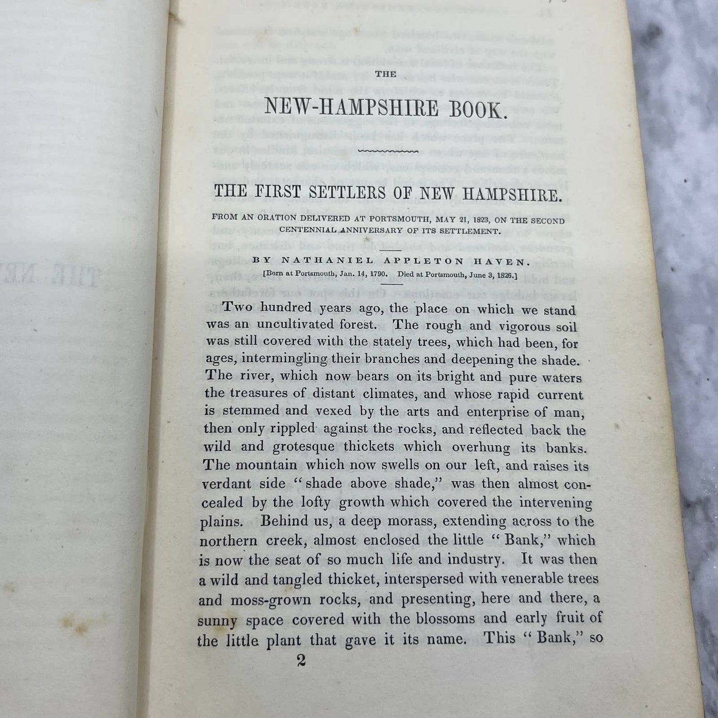 1842 1st Edition The New Hampshire Book Being Specimens of the Literature TJ6