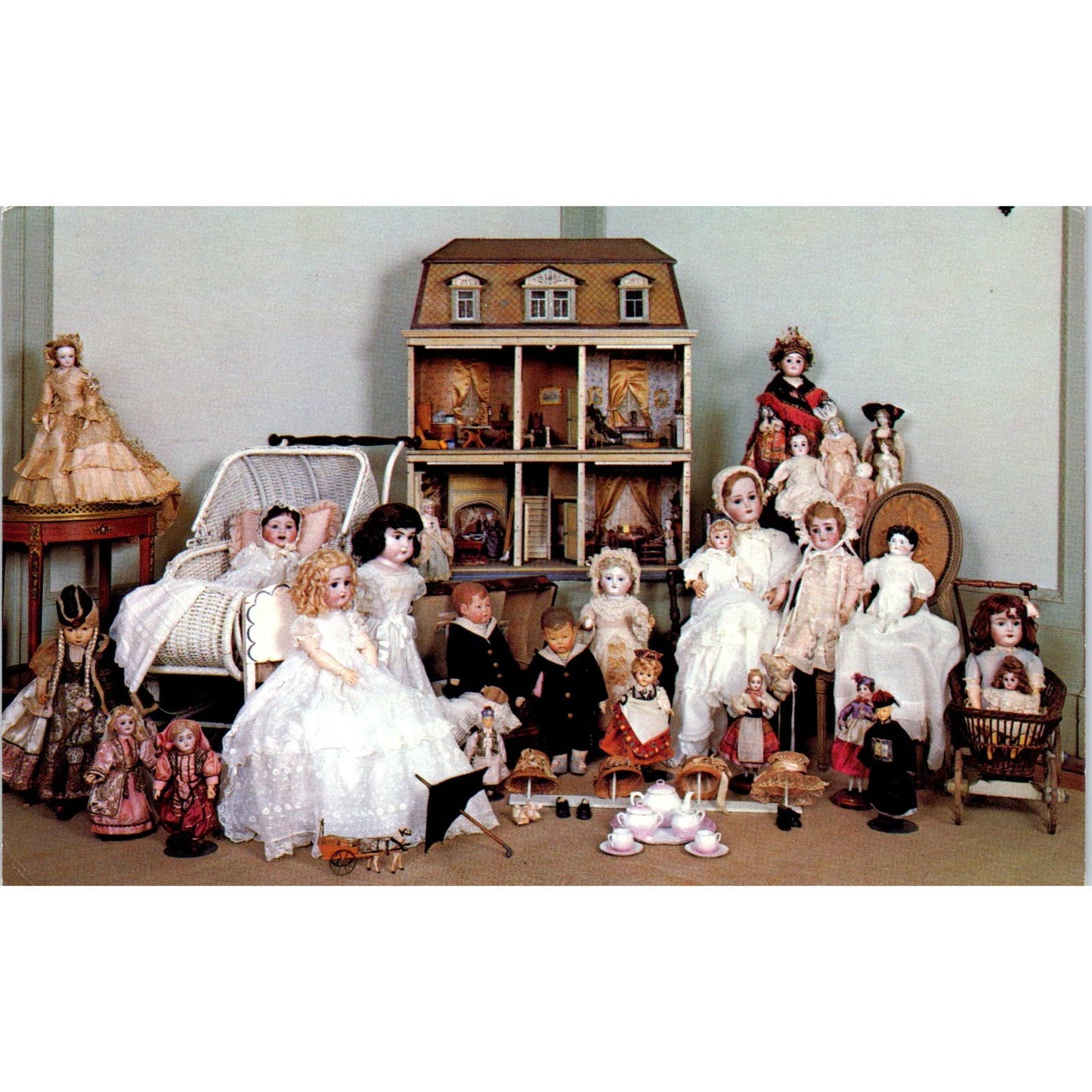 Doll Collection Henry Morrison Flagler Museum Palm Beach Original Postcard PB7