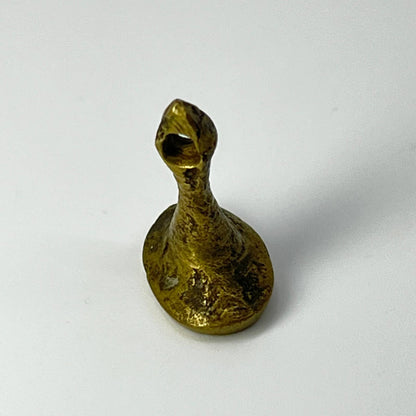 Antique Primitive Handmade India Brass Wax Seal Stamp 1/2” SC7-5
