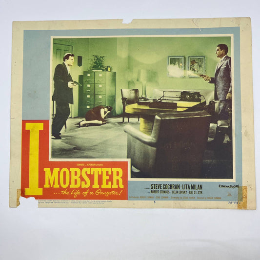 1958 Lobby Card I Mobster Steve Cochran Lita Milan Robert Strauss FL4