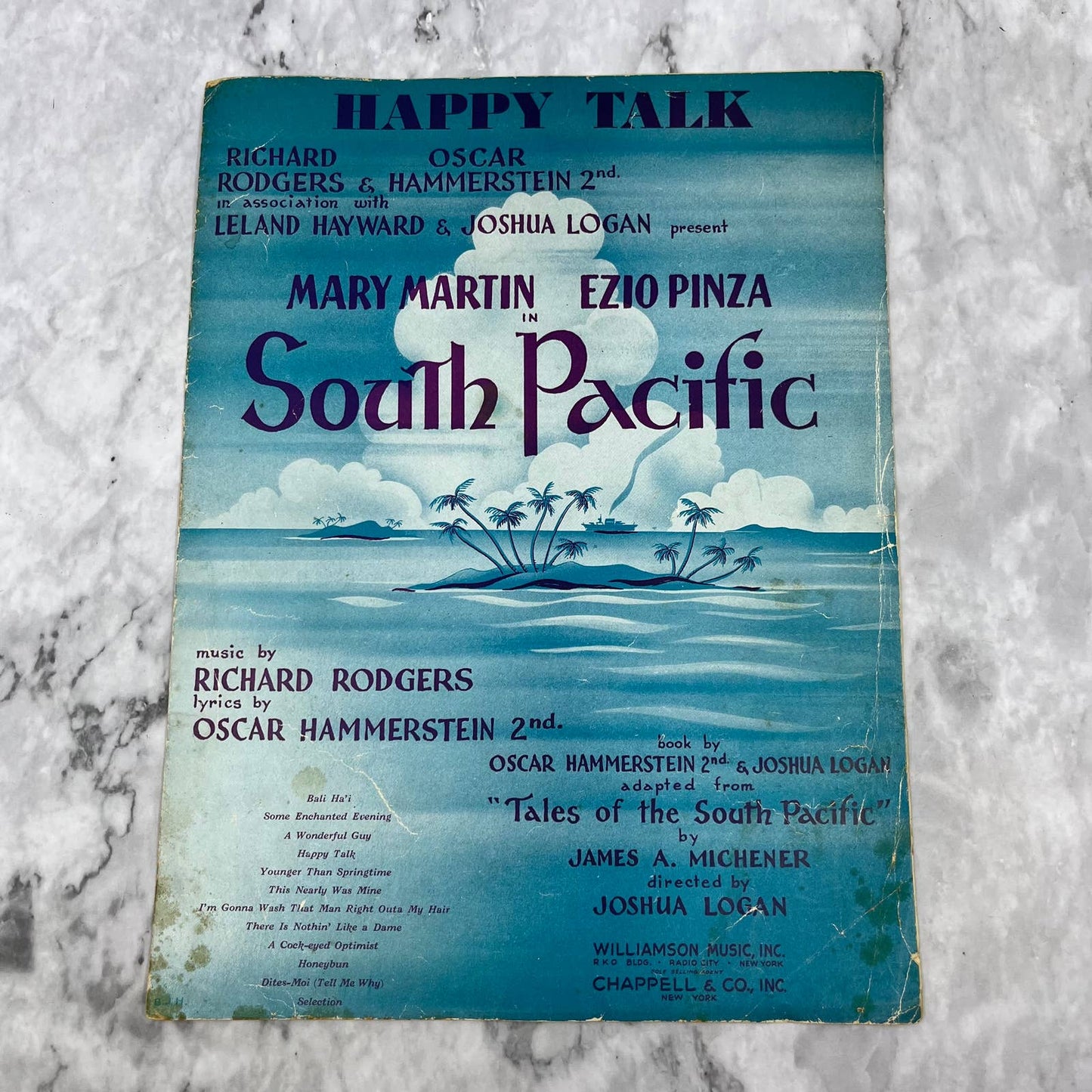 Happy Talk South Pacific 1949 Piano Sheet Music Rodgers and Hammerstein TH5