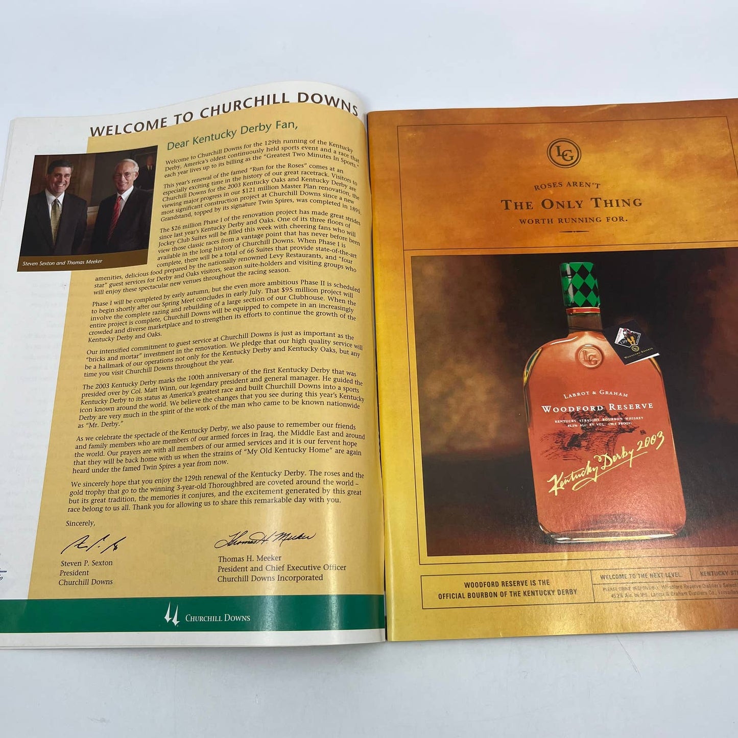 Kentucky Derby Official Program 129th Saturday May 3, 2003 Churchill Downs TH7