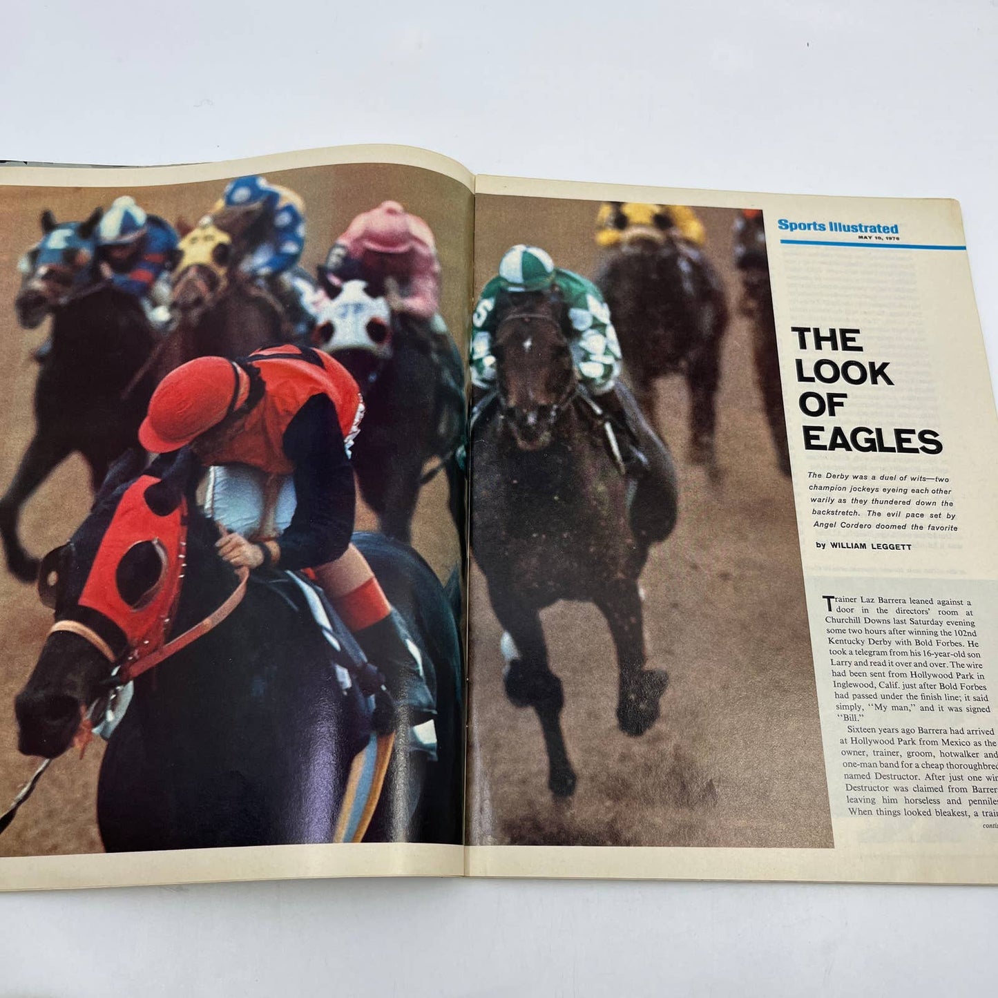 1976 Sports Illustrated May 10 The Derby Cordero's Bold Triumph Horse Racing TH7