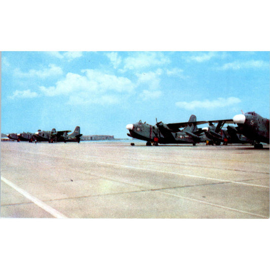 Vtg Postcard Marlin Navy Patrol Plane Sea Drome US Naval Air Station Norfolk EA3