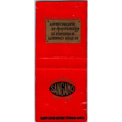 Sangamo Electric Company Springfield Illinois Advertising Matchbook Cover SA9-M2