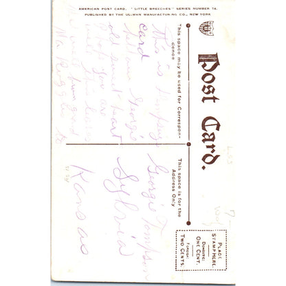 Bernhardt Wall, Little Breeches, Boy Wants to Be Sailor Original Postcard P1-14