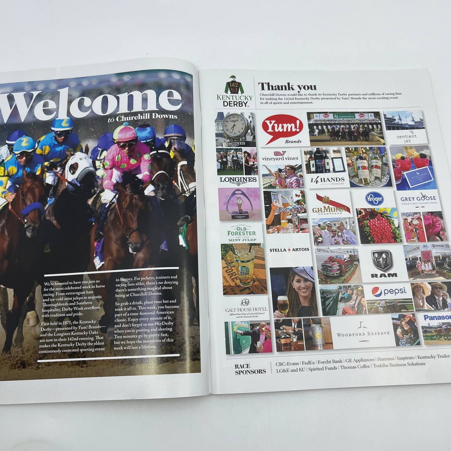 Kentucky Derby Official Program 142nd Saturday May 7, 2016 Churchill Downs TH7