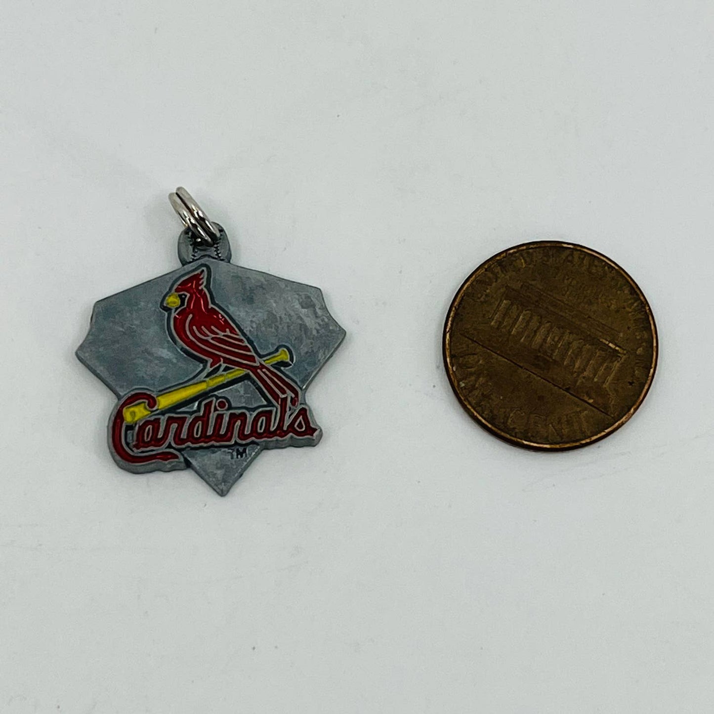 Vintage Metal Enamel St. Louis Cardinals Baseball MLB Charm Pendant SB5
