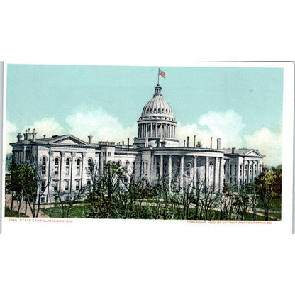 State Capitol Madison Wisconsin 1900 UNUSED Original Postcard TJ9-P3