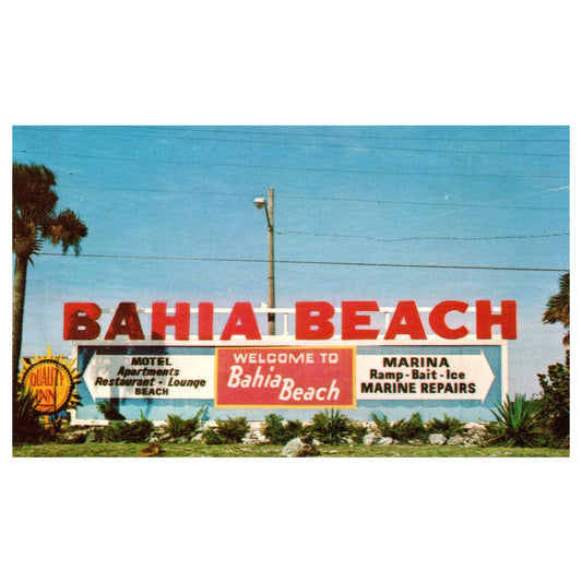Vintage Postcard - Quality Inn Bahia Beach Ruskin Florida AD9