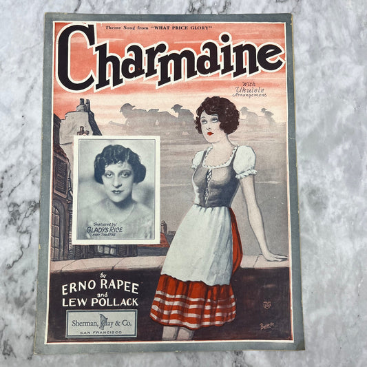 Vintage 1927 Charmaine Sheet Music Enro Rapee Lew Pollack Gladys Rice V42-2