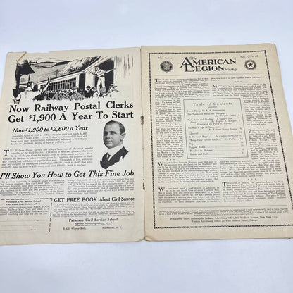 The American Legion Weekly Magazine May 1 1925 Ruddy Bian Cover TC6