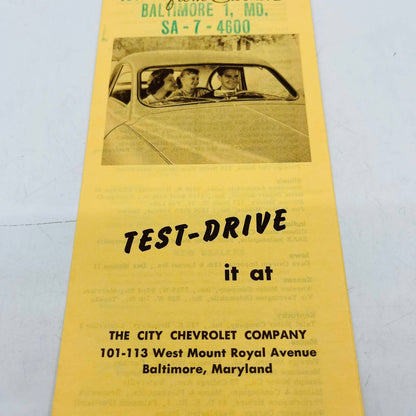 1959 SAAB Brochure Test Drive at Authorized Dealer Baltimore MD C1