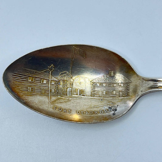 1933 Chicago World’s Fair CENTURY OF PROGRESS Fort Dearborn Souvenir Spoon TC6