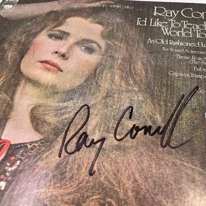 Ray Conniff I’d Like to Teach the World to Sing Record Signed Authenticated TH3