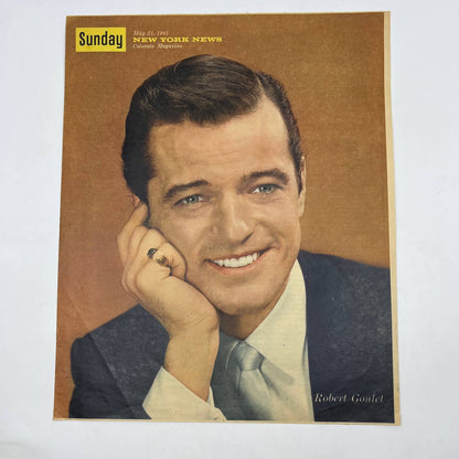 1961 ROBERT GOULET Sunday New York News Coloroto Magazine Cover Only FL4