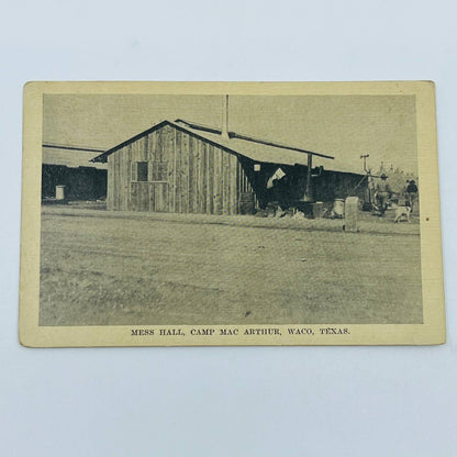 c1918 Postcard WWI Mess Hall Camp Mac Arthur Waco Texas PA9