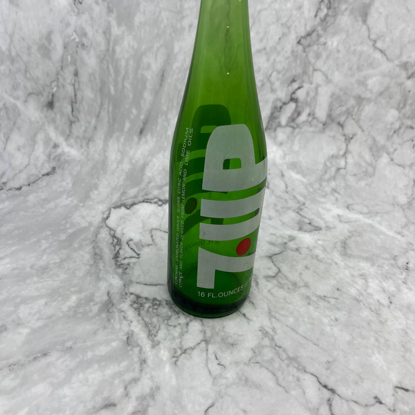Vtg 1970s Stretched Green 7-Up Glass Soda Pop Bottle 19.5"