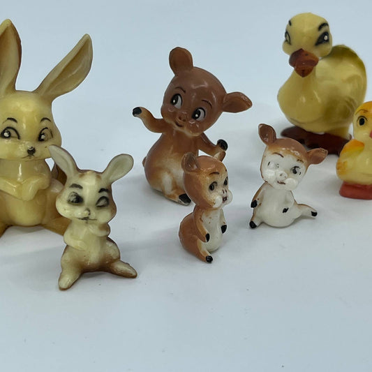 1972 Wilton Farm Animals Duck Bunny Pig & Babies Cake Topper Decorations TB4