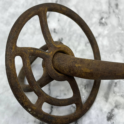 Antique Cast Iron Snaffle Driving Bit Horse Training Cowboy Western TJ8