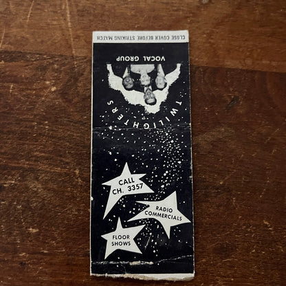 The Twilighters Vocal Group Advertising Matchbook Cover MM11-5