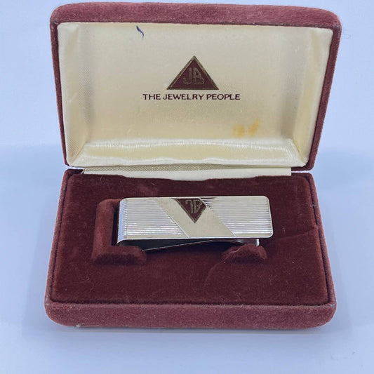 Vintage MCM Chrome Tie Bar Clip The Jewelry People TE7